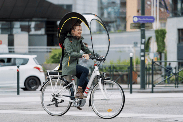 Bâche de pluie pour vélo longtail